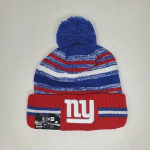 NEW 2021 NFL NEW ERA ON FIELD SIDELINE POM BEANIE - New York Giants